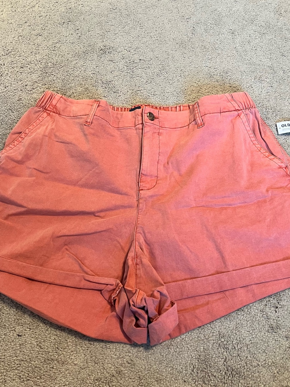 NWT Old Navy "Everyday" Coral Elastic Waist Shorts